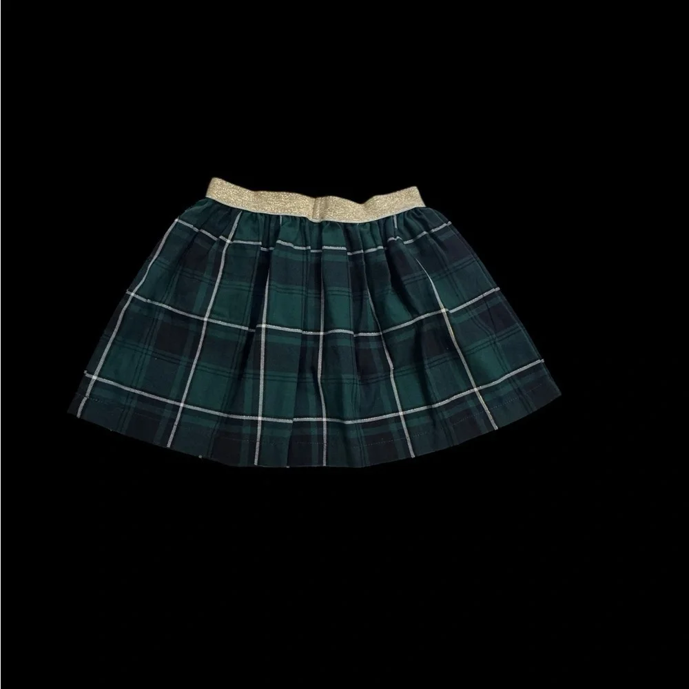 Green plaid skirt, 3T carters